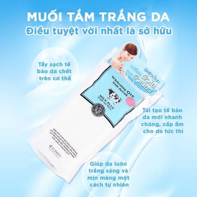 Muối tắm Whitening Q10 Milk Plus 300g