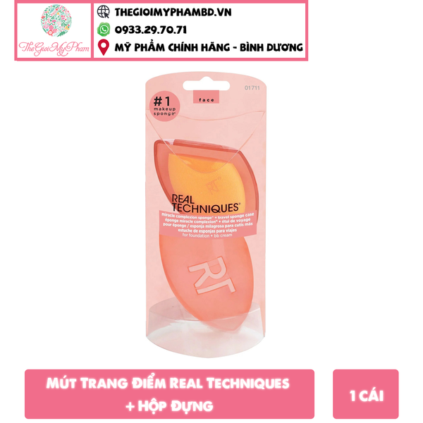 Mút Trang Điểm Real Techniques + Hộp Đựng