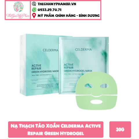 Mặt Nạ Thạch Tảo Xoắn Celderma Active Repair Green Hydrogel Mask