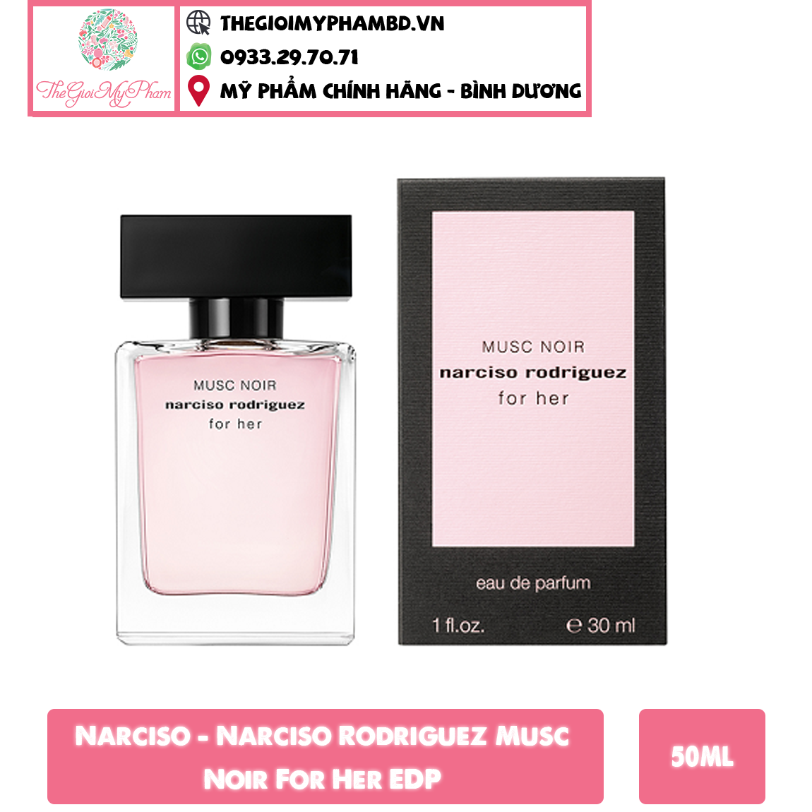 Naricso - Narciso Rodriguez Musc Noir For Her EDP 50ml (Ko Tđ)