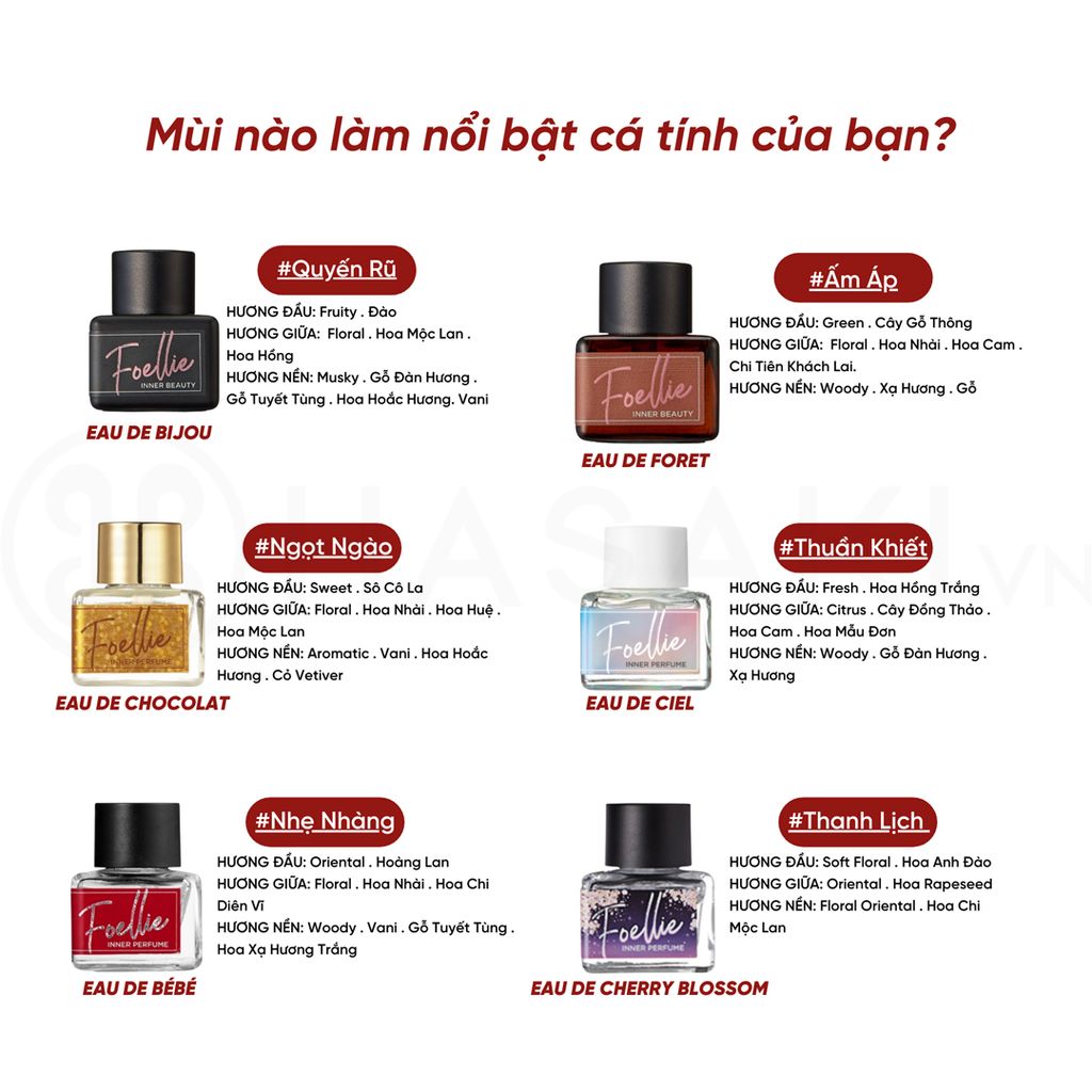Nước hoa vùng kín Foellie Eau De Innerb Perfume 5ml #Cherry