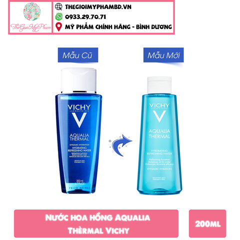 Nước Hoa Hồng Loại Bỏ Độc Tố, Săn Chắc Da Vichy Aqualia Thermal Hydrating Refreshing Water 200ml