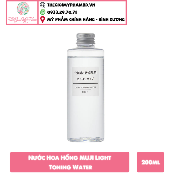 Nước Hoa Hồng MUJI Light Toning Water 200ml #Light (Da Dầu)