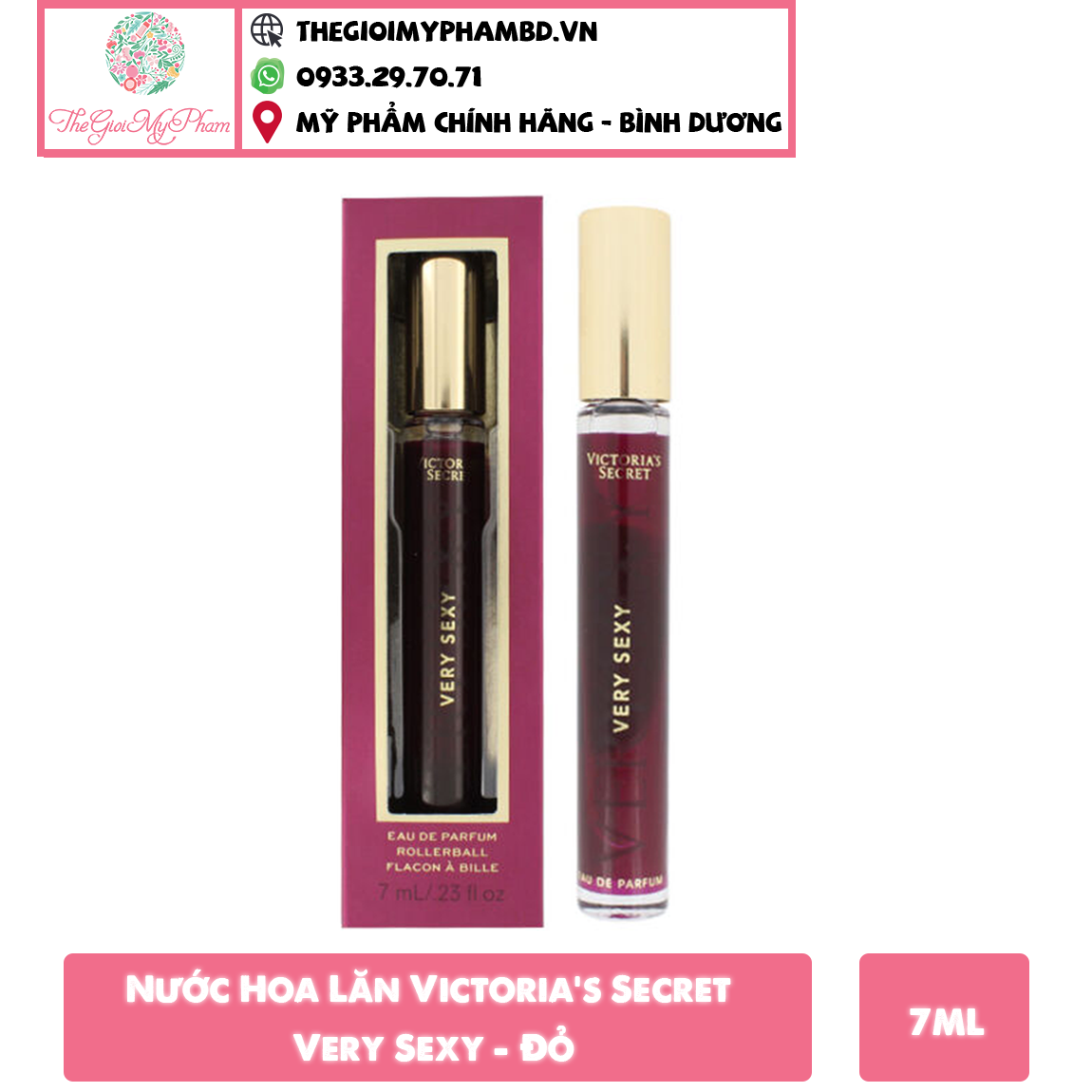 Nước Hoa Lăn Victoria's Secret Very Sexy - Đỏ 7ml