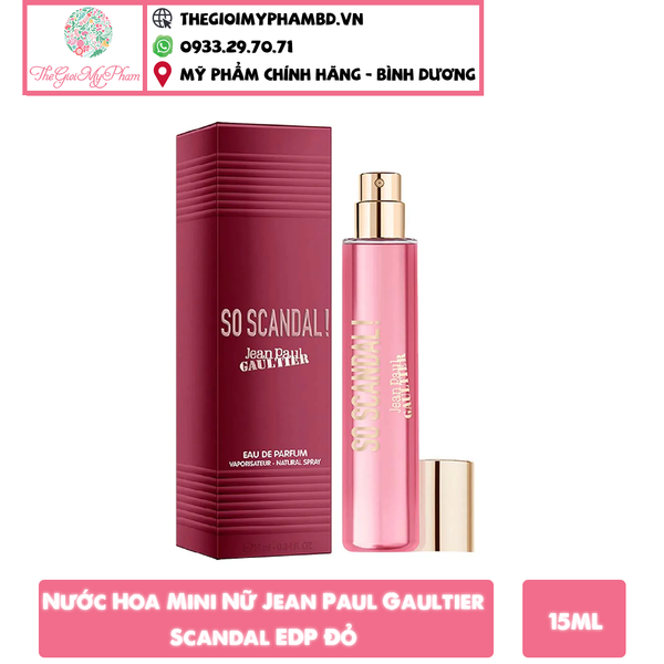 Nước Hoa Mini Nữ Jean Paul Gaultier - So Scandal EDP 15ml (Ko Tđ) Đỏ