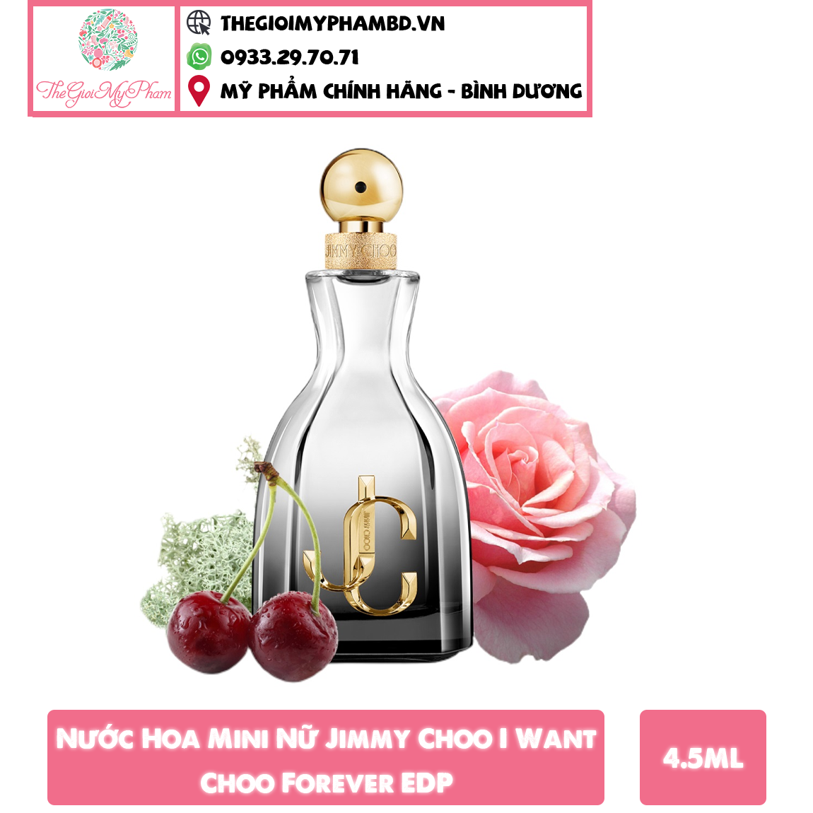 Nước Hoa Mini Nữ Jimmy Choo I Want Choo Forever EDP 4.5ml