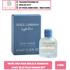 D&G Light Blue Pour Homme EDT 4.5ml
