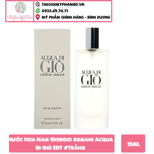 Giorgio Armani - Acqua Di Giò EDT 15ml #Trắng ( Ko Tđ )