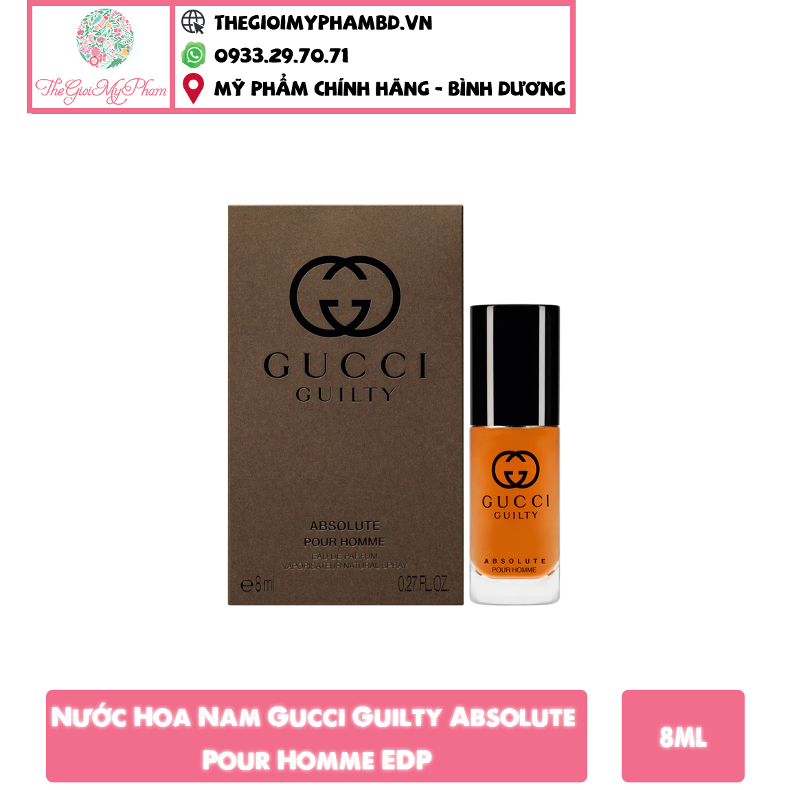 Gucci - Gucci Guilty Absolute Pour Homme EDP 8ml