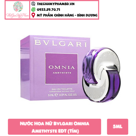 Nước Hoa Nữ Bvlgari Omnia Amethyste EDT 5ml (Tím)