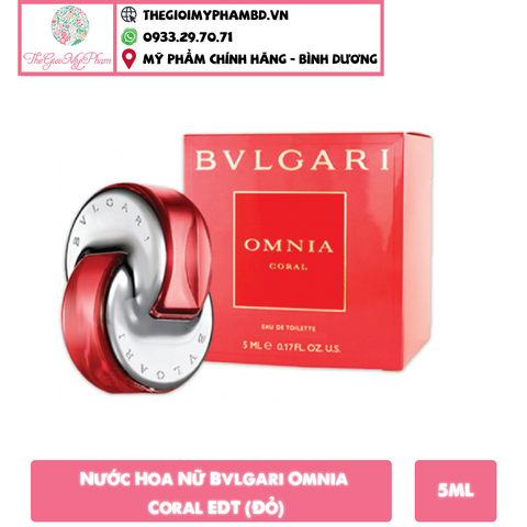 Nước Hoa Nữ Bvlgari Omnia Coral EDT 5ml (Đỏ)