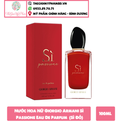 Nước Hoa Nữ Giorgio Armani Sì Passione Eau De Parfum 100ml (Sì Đỏ)