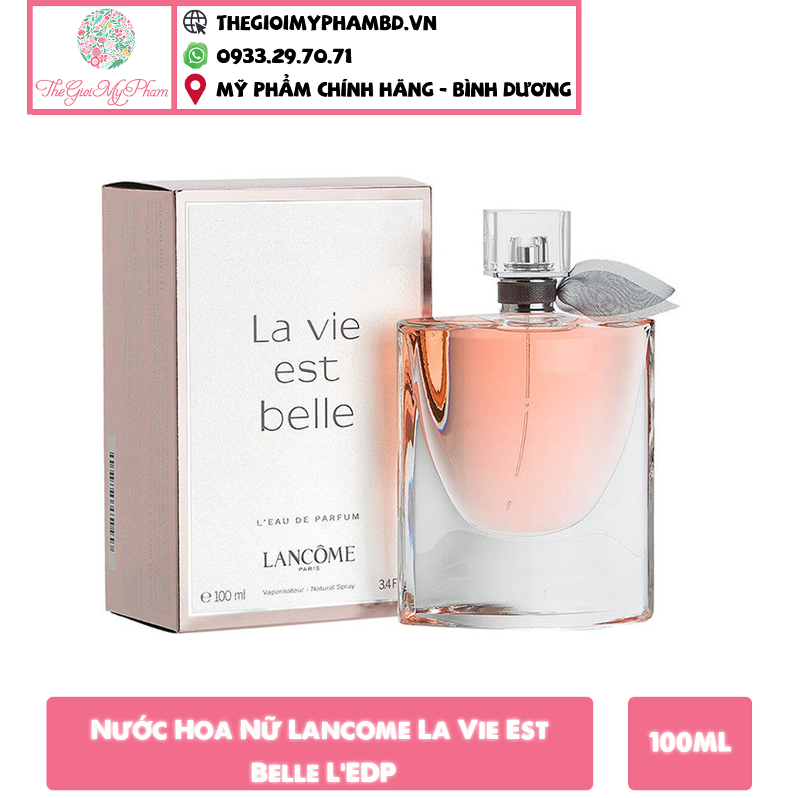 Lancome - Lavie est belle L'Eau De Parfum 100ml ( Ko Tđ )