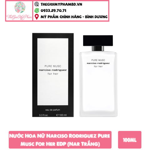 Narciso Rodriguez Pure Musc For Her EDP 100ml (Ko Tđ) Trắng