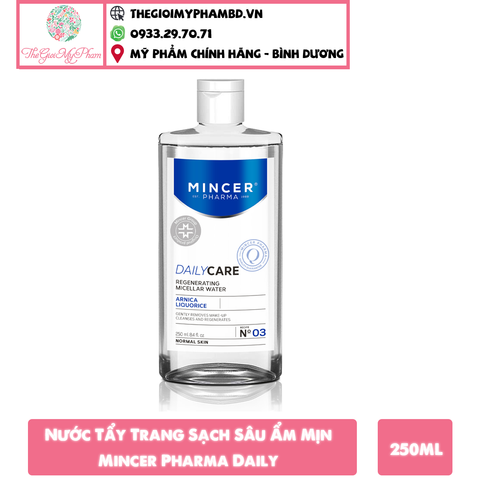 Nước Tẩy Trang Sạch Sâu Ẩm Mịn Mincer Pharma Daily Care Regenerating Micellar Water 250ml