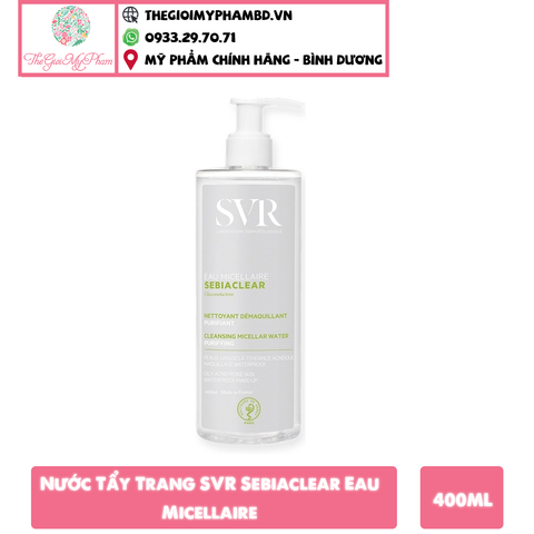 SVR - Nước Tẩy Trang Cho Da Dầu Mụn SVR Sebiaclear Eau Micellaire 400ml