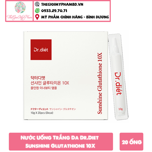 Nước Uống Trắng Da Dr.Diet Sunshine Glutathione 10X