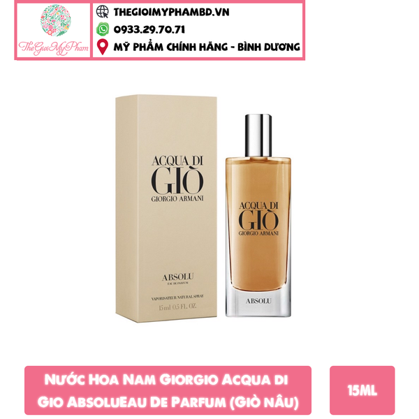 Giorgio Armani - Absolu EDP 15ml nâu ( ko tđ)