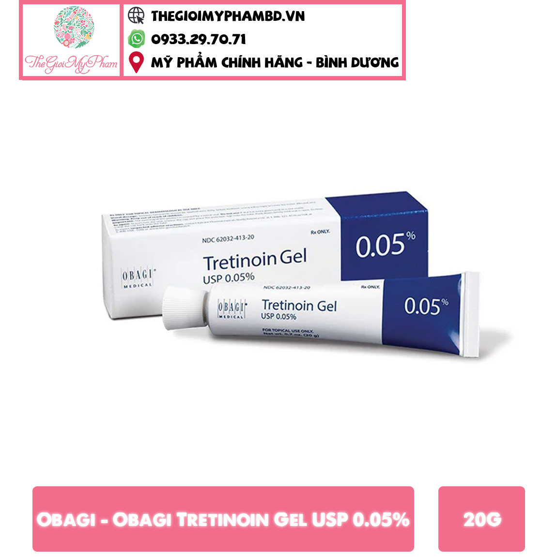 Obagi obagi tretinoin gel usp 0 05 20g ko t obagi obagi