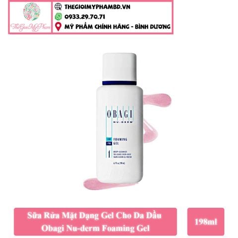 [KTD] Sữa Rửa Mặt Dạng Gel Cho Da Dầu Obagi Nu-derm Foaming Gel 198ml