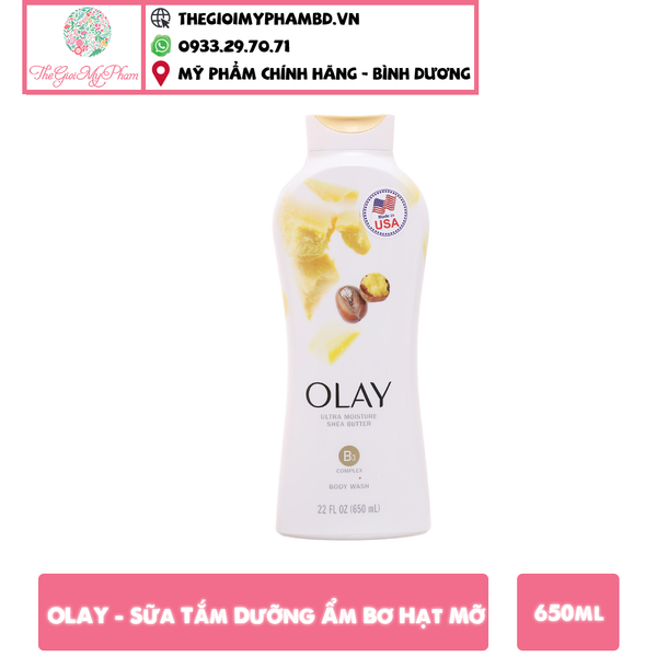 OLAY - Sữa Tắm Dưỡng Ẩm Bơ Hạt Mỡ 650ml