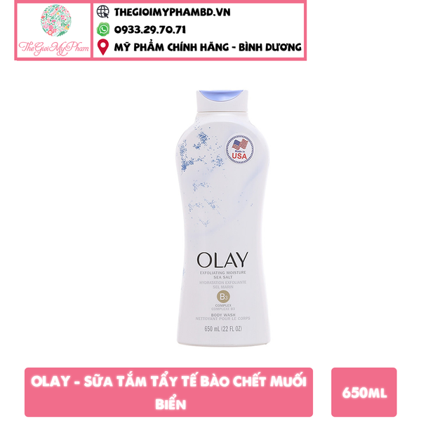 OLAY - Sữa Tắm Tẩy Tế Bào Chết Muối Biển 650ml