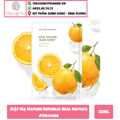 Mặt Nạ Nature Republic Real Nature Mask Sheet #Orange