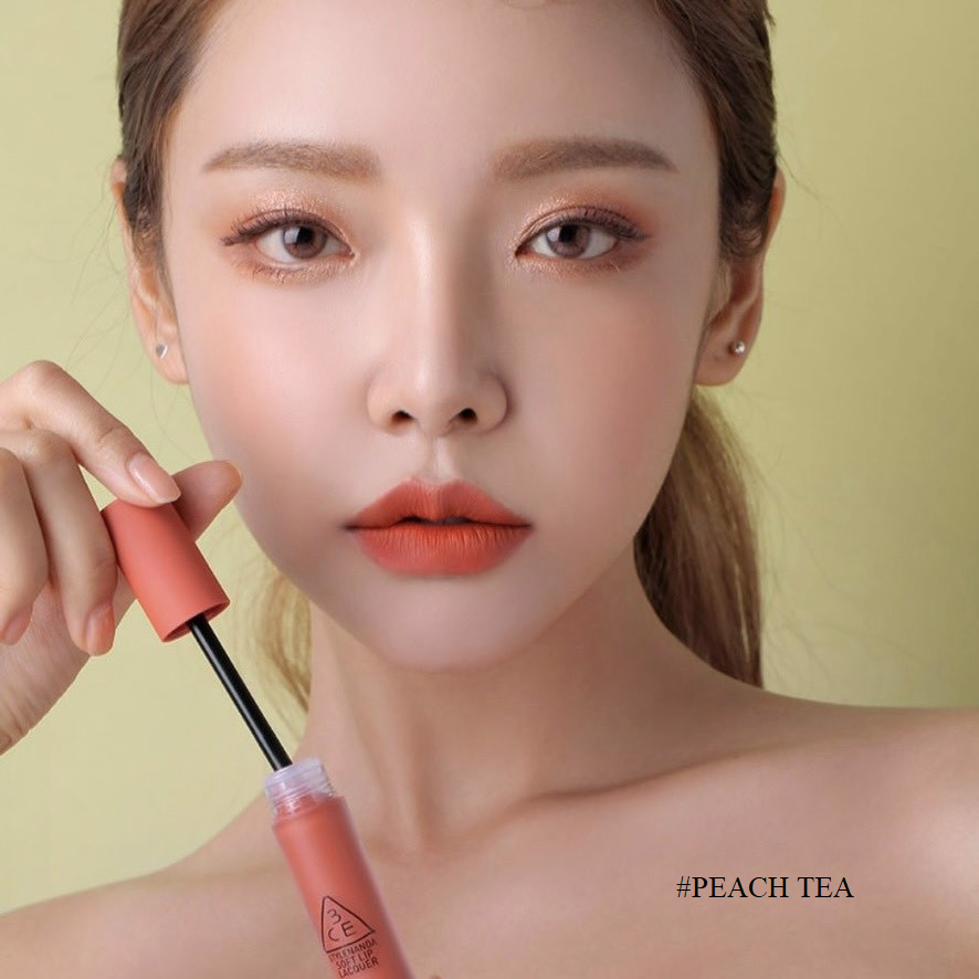 Son 3CE Soft Lip Lacquer #Peach Tea ( ko tđ)