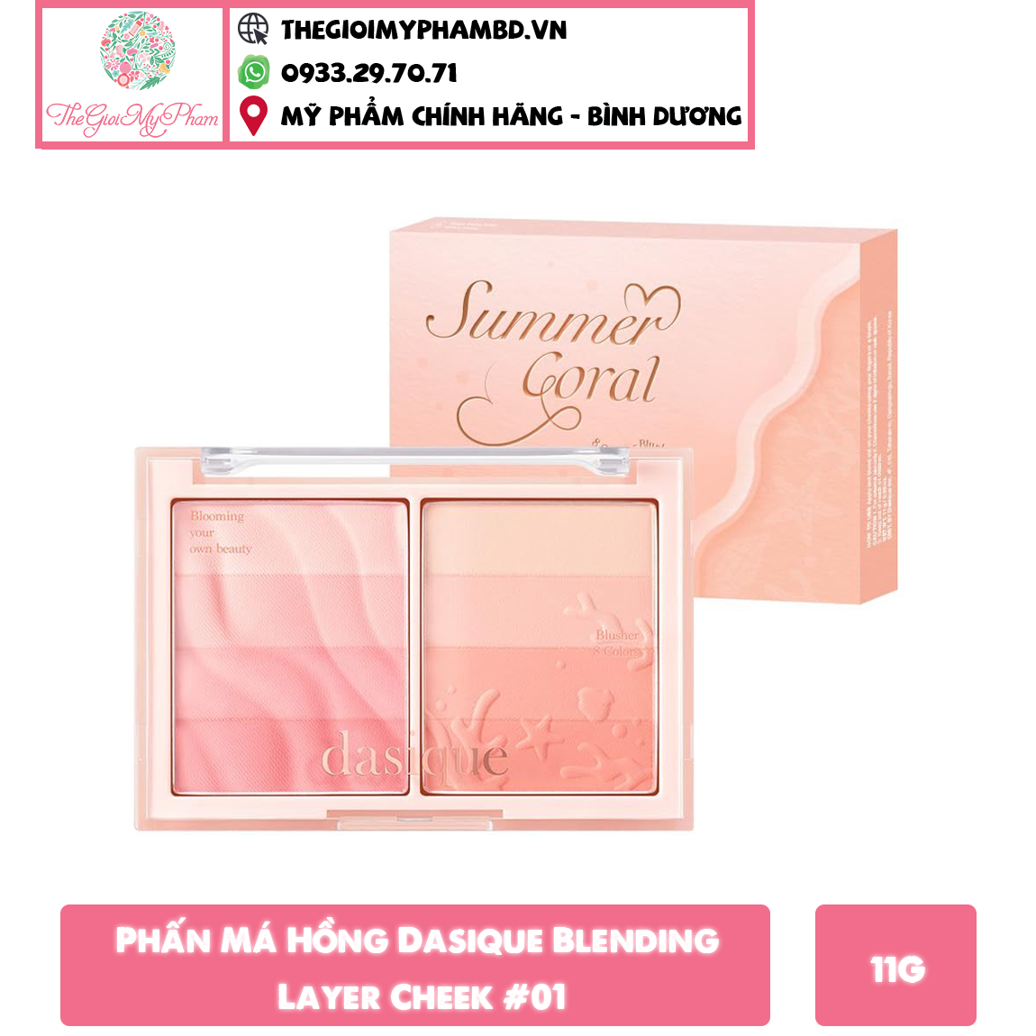 Phấn Má Hồng Dasique Blending Layer Cheek 01