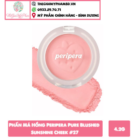 Phấn Má Hồng Peripera Pure Blushed Sunshine Cheek #27