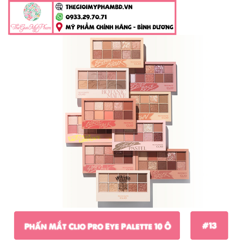 Phấn Mắt Clio Pro Eye Palette 10 Ô #13 Picnic By The Sunset