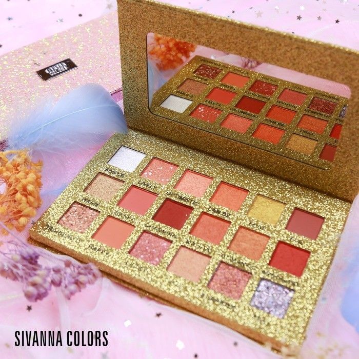 Phấn Mắt 18 Ô Sivanna Colors Pretty Galaxy Eyeshadow Palette Peach HF6037 #02