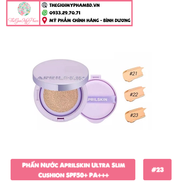 Phấn Nước Aprilskin Ultra Slim Cushion #23 (Kèm 1 Lõi)