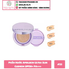 Phấn Nước Aprilskin Ultra Slim Cushion SPF50+ PA+++ #23 Natural Beige (Kèm 1 Lõi) - Da tự nhiên