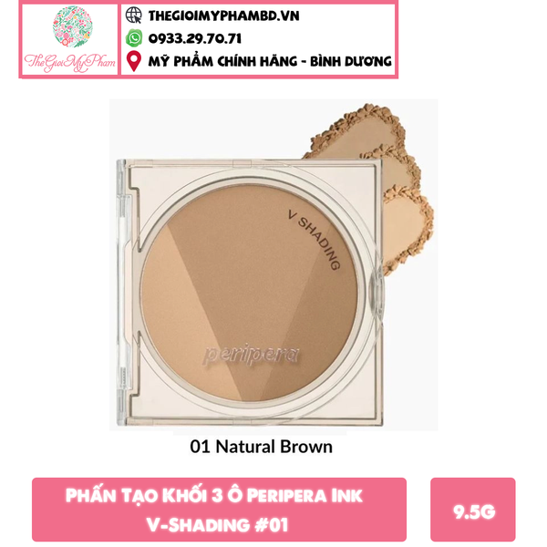 Phấn Tạo Khối 3 Ô Peripera Ink V-Shading #01