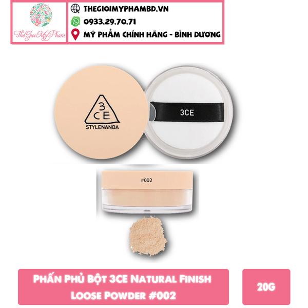 3CE - Phấn Phủ Bột 3CE Natural Finish Loose Powder 20g #002