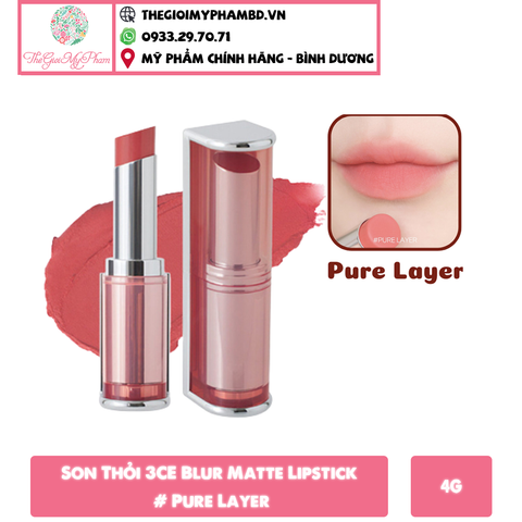 Son Thỏi 3CE Blur Matte Lipstick #Pure Layer