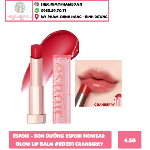 Espoir - Son Dưỡng Espoir Nowear Glow Lip Balm #RD201 Cranberry