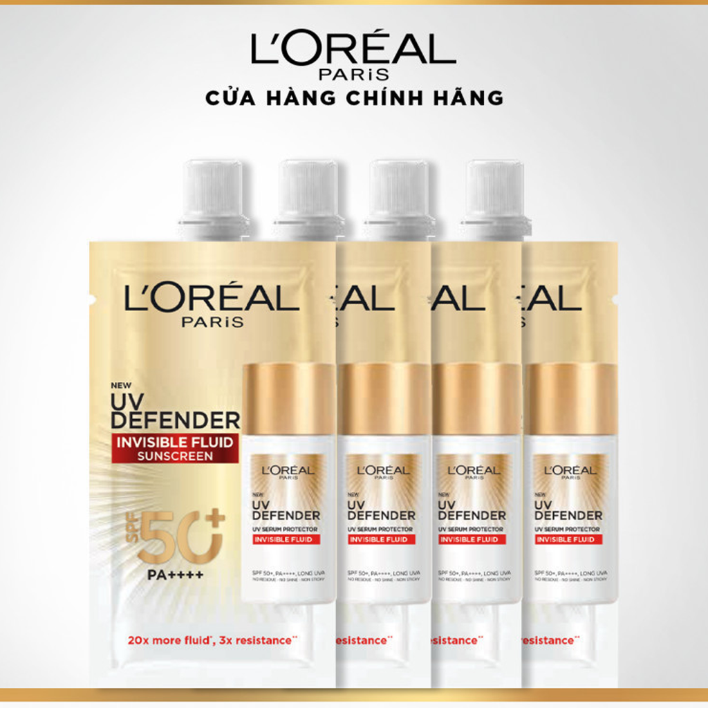 Loreal - KCN UV Defender UV Serum 5.5ml #Gạch Đỏ (Mini)