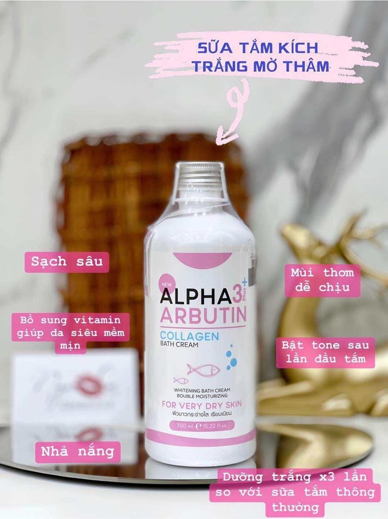 Sữa Tắm Trắng Alpha Arbutin Collagen 350ml
