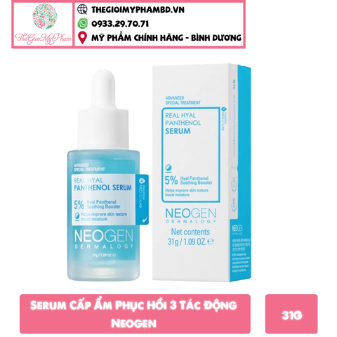 Serum Cấp Ẩm Phục Hồi 3 Tác Động Neogen Dermalogy Real Hyal Panthenol Serum 31g