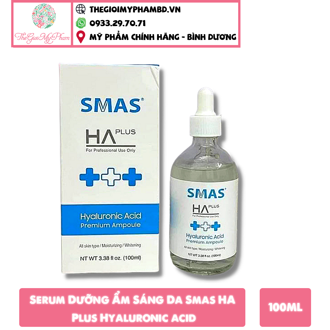 Serum Smas Hyuronic Acid Premium Ampoule 100ml