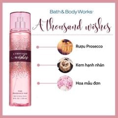Xịt Thơm Bath and Body Works Fine Fragrance Mist 236ml #A Thousand Wishes