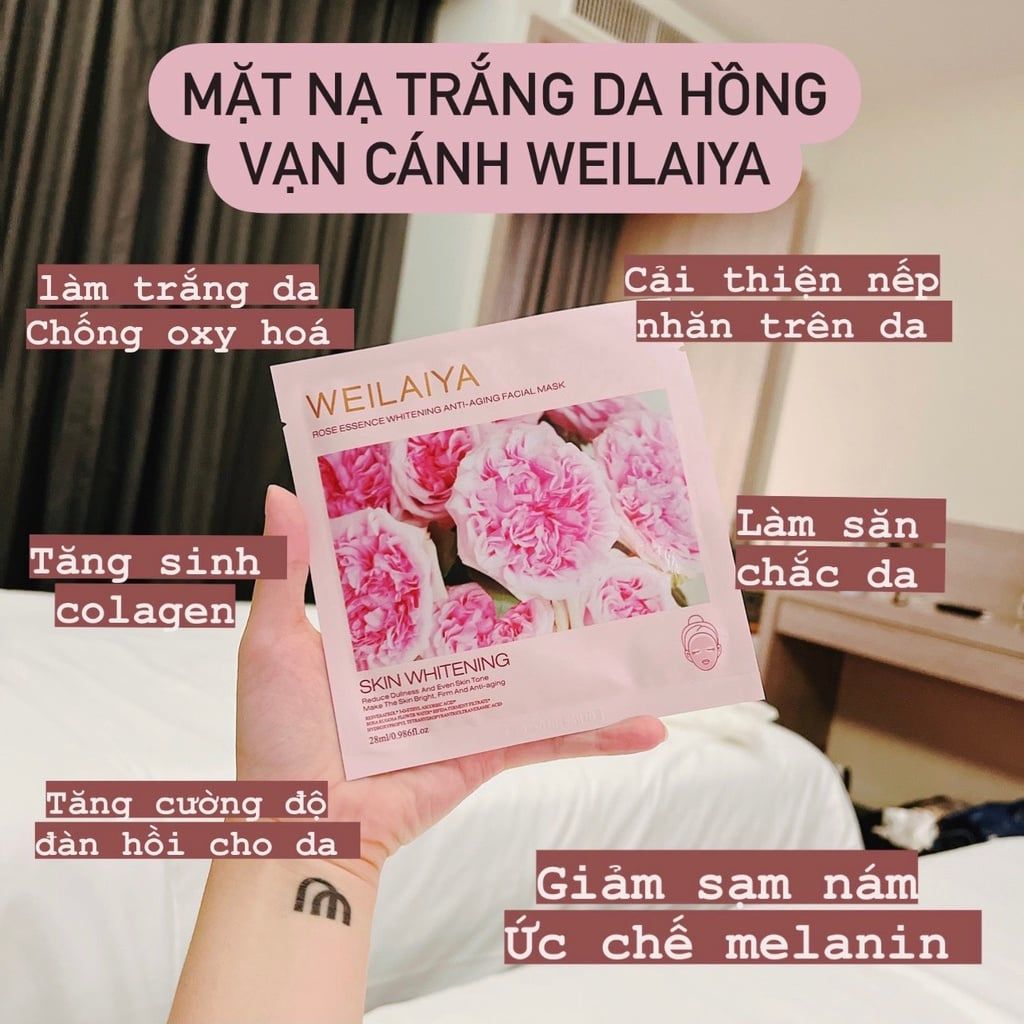 Mặt Nạ Trắng Da Weilaiya Skin Whitening Từ Hồng Vạn Cánh