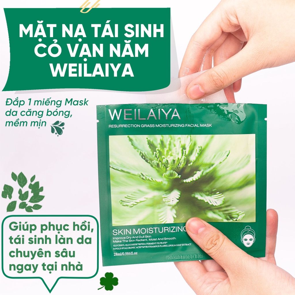 Mặt Nạ Dưỡng Ẩm Phục Hồi Da Weilaiya Skin Moisturizing Từ Cỏ Thực Vật Vạn Năm