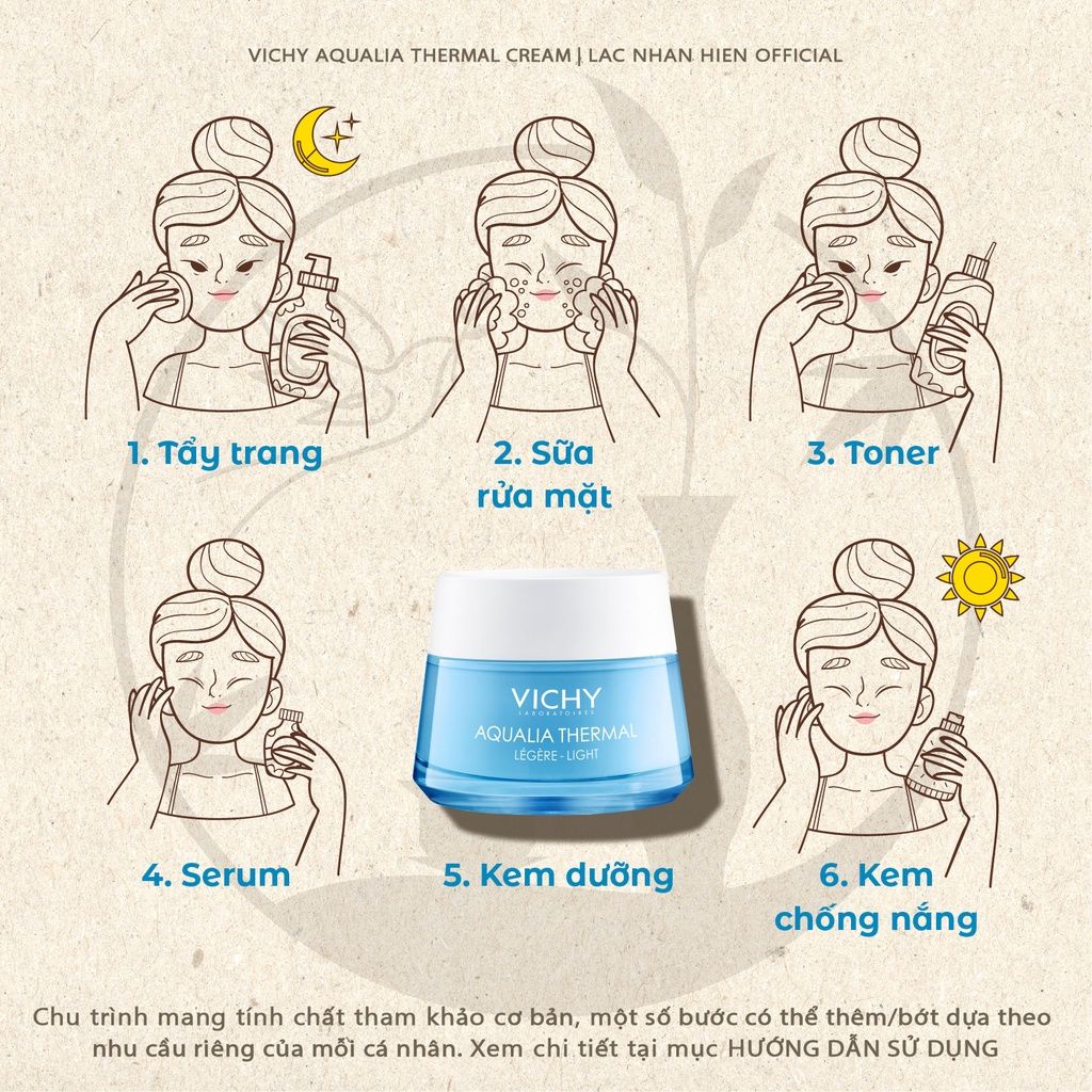 Vichy - Kem Dưỡng Cấp Nước 50ml #Light (Ko tđ)