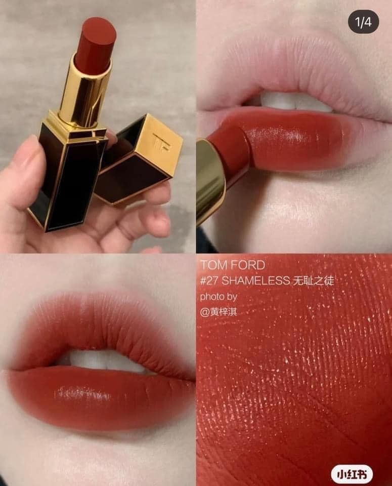TomFord - Son Tom Ford Satin Matte Lip Color #27 Shameless (Ko tđ)