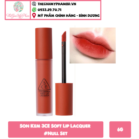 Son Kem 3CE Soft Lip Lacquer 6g #Null Set