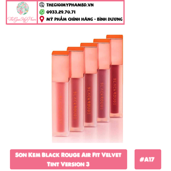Son Kem Black Rouge Air Fit Velvet Tint Version 3 - Dry Fruit #A17