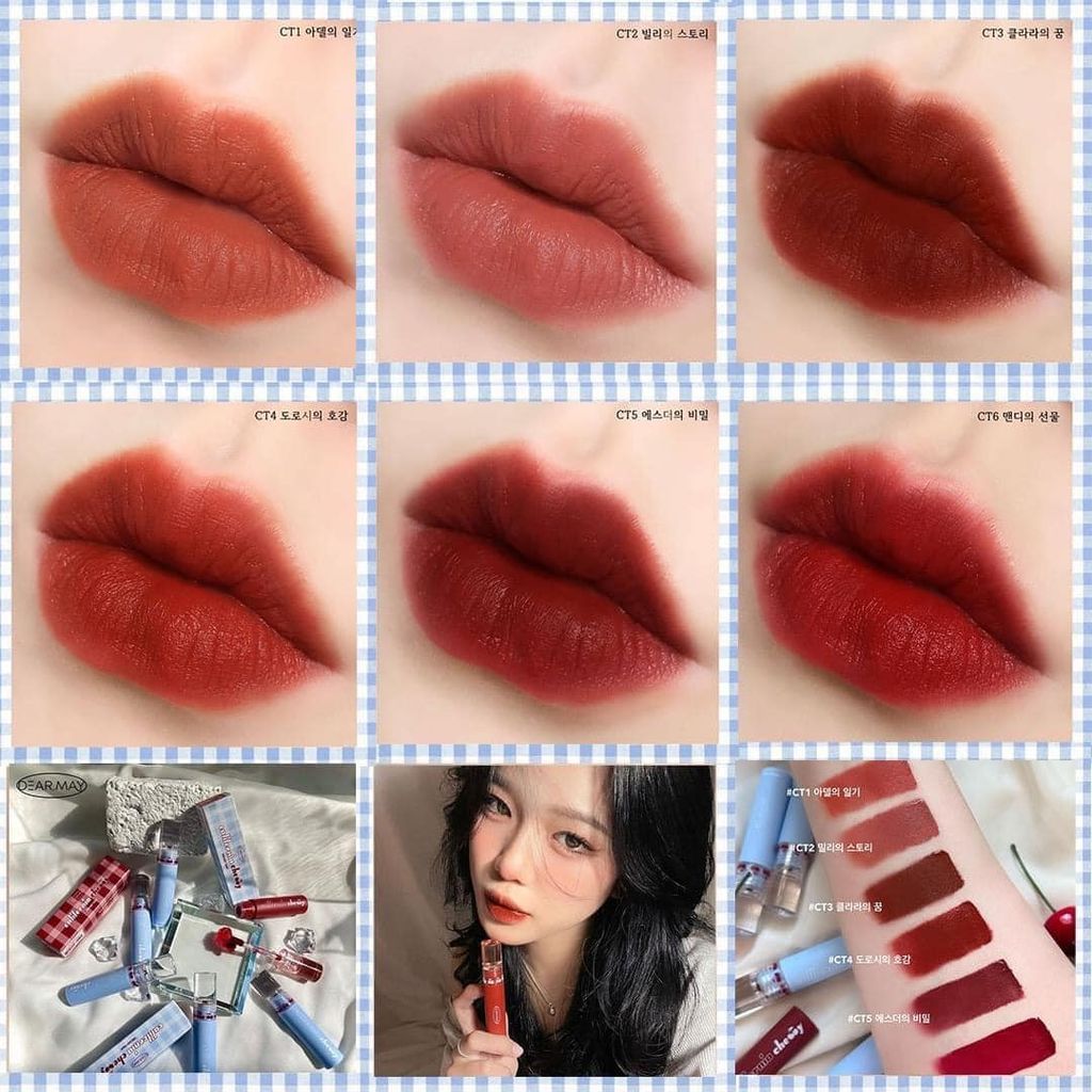 Son Kem Lì Dearmay California Cherry Velvet Tint #CT1